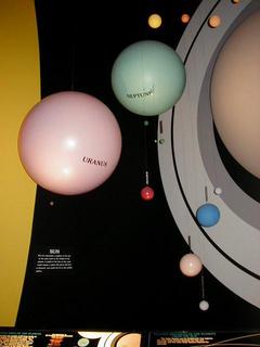 Relative sizes of the planets and sun<br>Location: <a href="https://www.google.com/maps/search/?api=1&query=38.88817,-77.01987" target="_new">Smithsonian National Air and Space Museum</a>